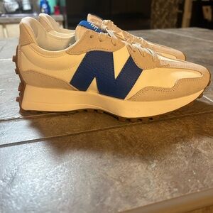 New Balance White and Blue Athletic Shoes